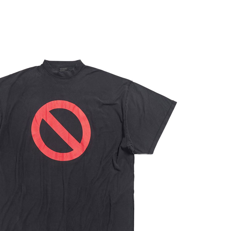 Balenciaga BFRND Logo Print Oversized Unisex Black T-Shirt. 787358TQVG81083 圖 7