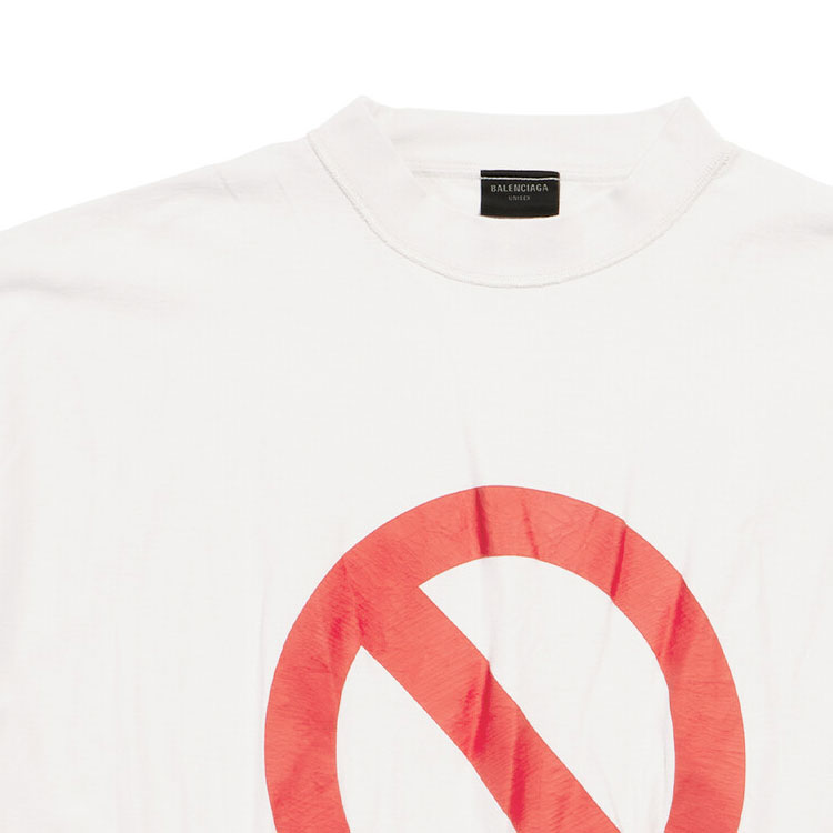 Shop Balenciaga BFRND Logo Oversized Camiseta Unisex Blanca. 787358TQVG89016