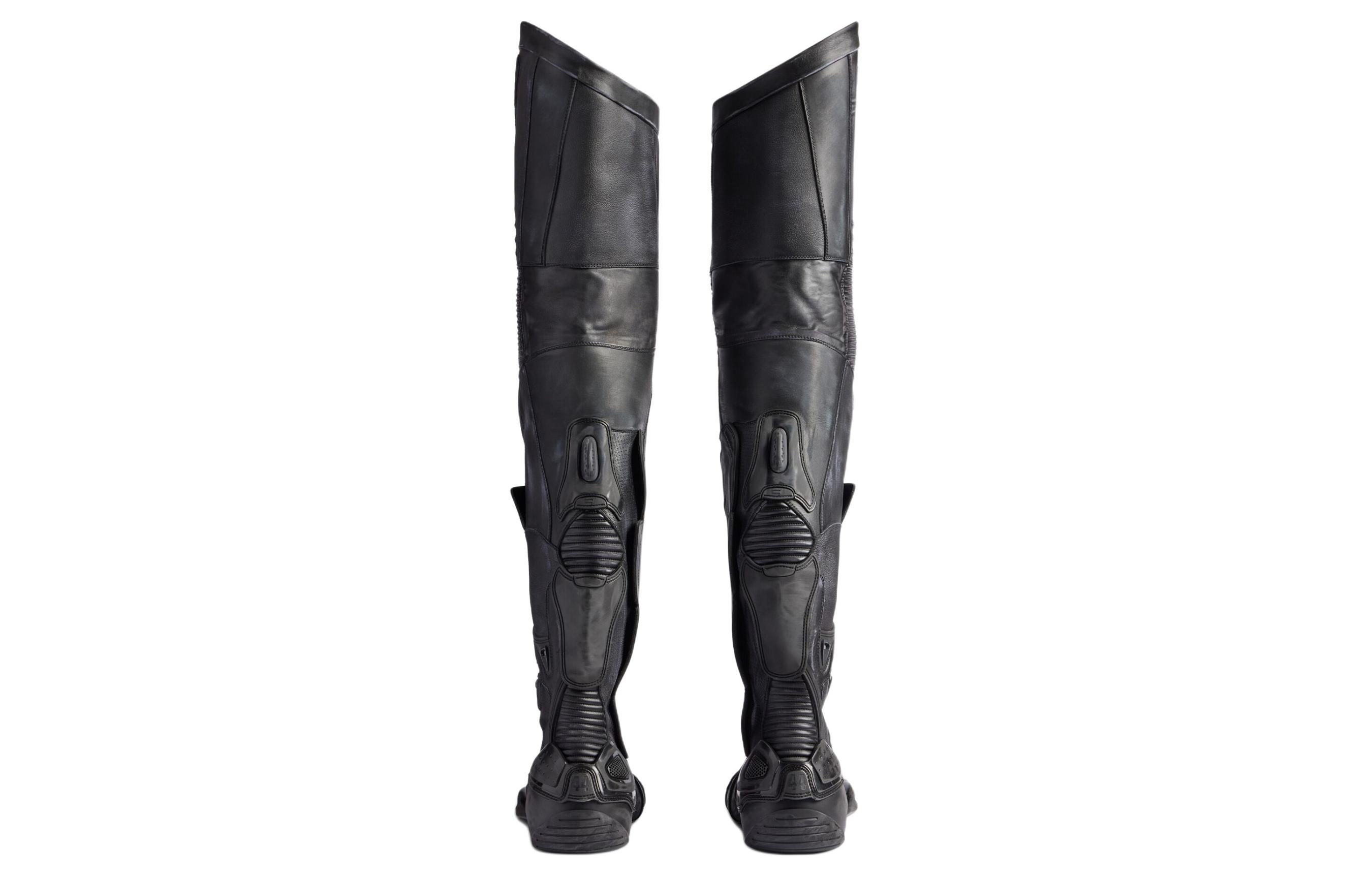 Shop Balenciaga Biker Over-the-knee Boots 'Black' 771185WB6A21000