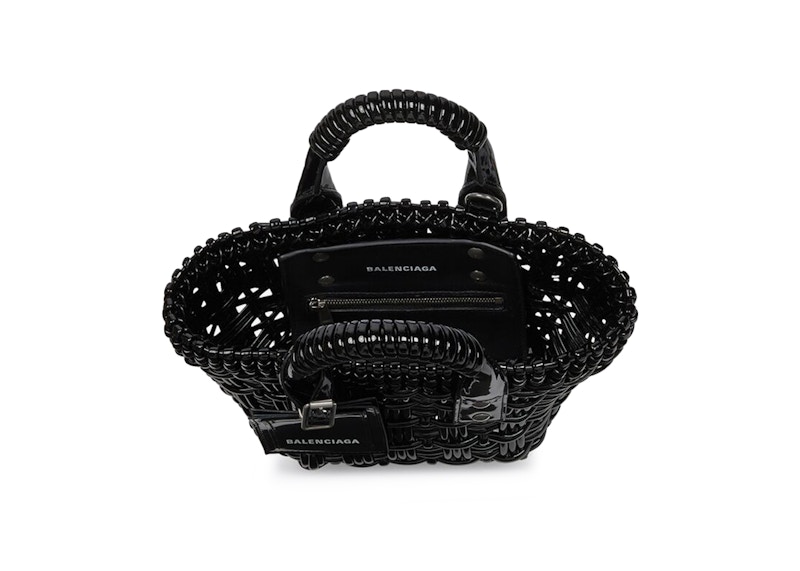 Lookbook 발렌시아가 비스트로 XXS 블랙 탑 핸들 백 
