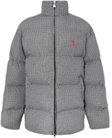 Balenciaga Black & White Checkered High-Neck Jacket 33258524072377082 Balenciaga Black & White Checkered High-Neck Jacket 33258524072377082
