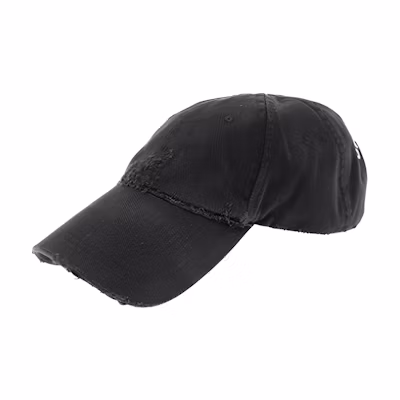 Balenciaga Black Alphabet Logo Baseball Cap. 744301410B21071