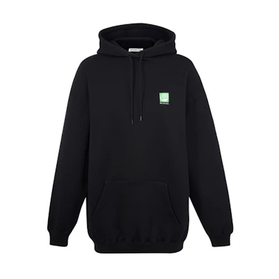 Balenciaga Black Alphabet Print Hoodie Regular Fit Sweater 570811THV641000