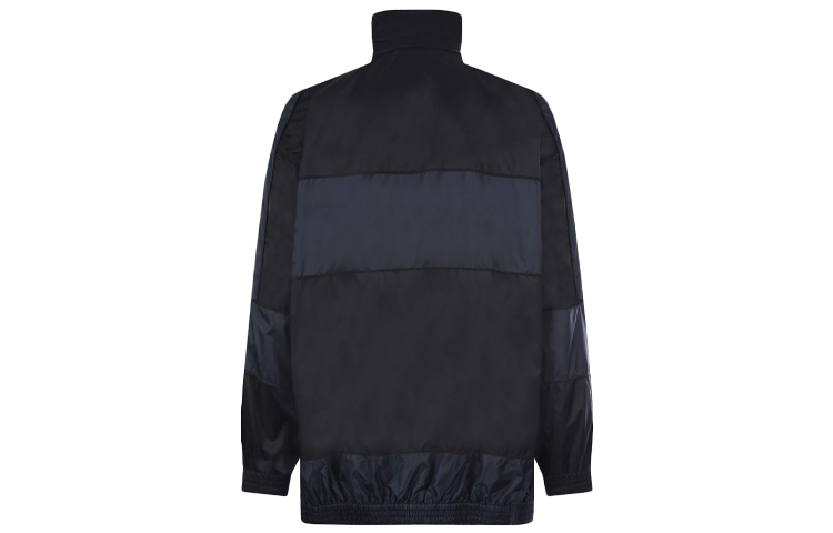Lookbook Balenciaga Jaket Angin Patchwork Nylon Hitam Biru 623019TIO544100