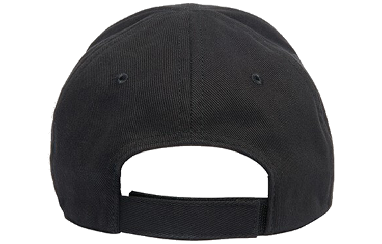 Balenciaga Black Classic Double B Logo Unisex Cotton Baseball Cap 593188-410B2-1000 圖 3