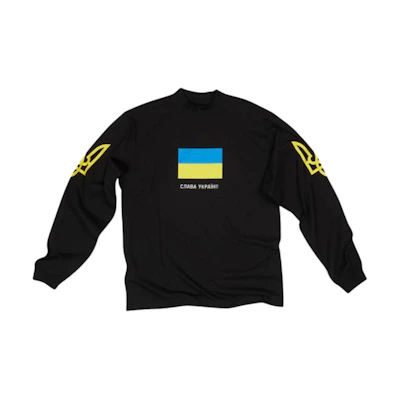 Balenciaga Black Colorblock Graphic Print Crewneck Sweatshirt 741307TOVE81055