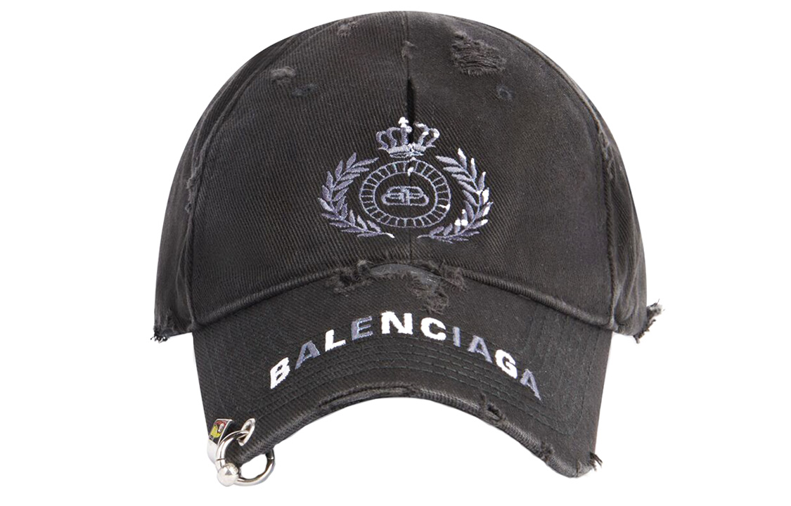 Balenciaga Black Cotton Embroidered Logo Baseball Cap. 661887410B21077 圖 2