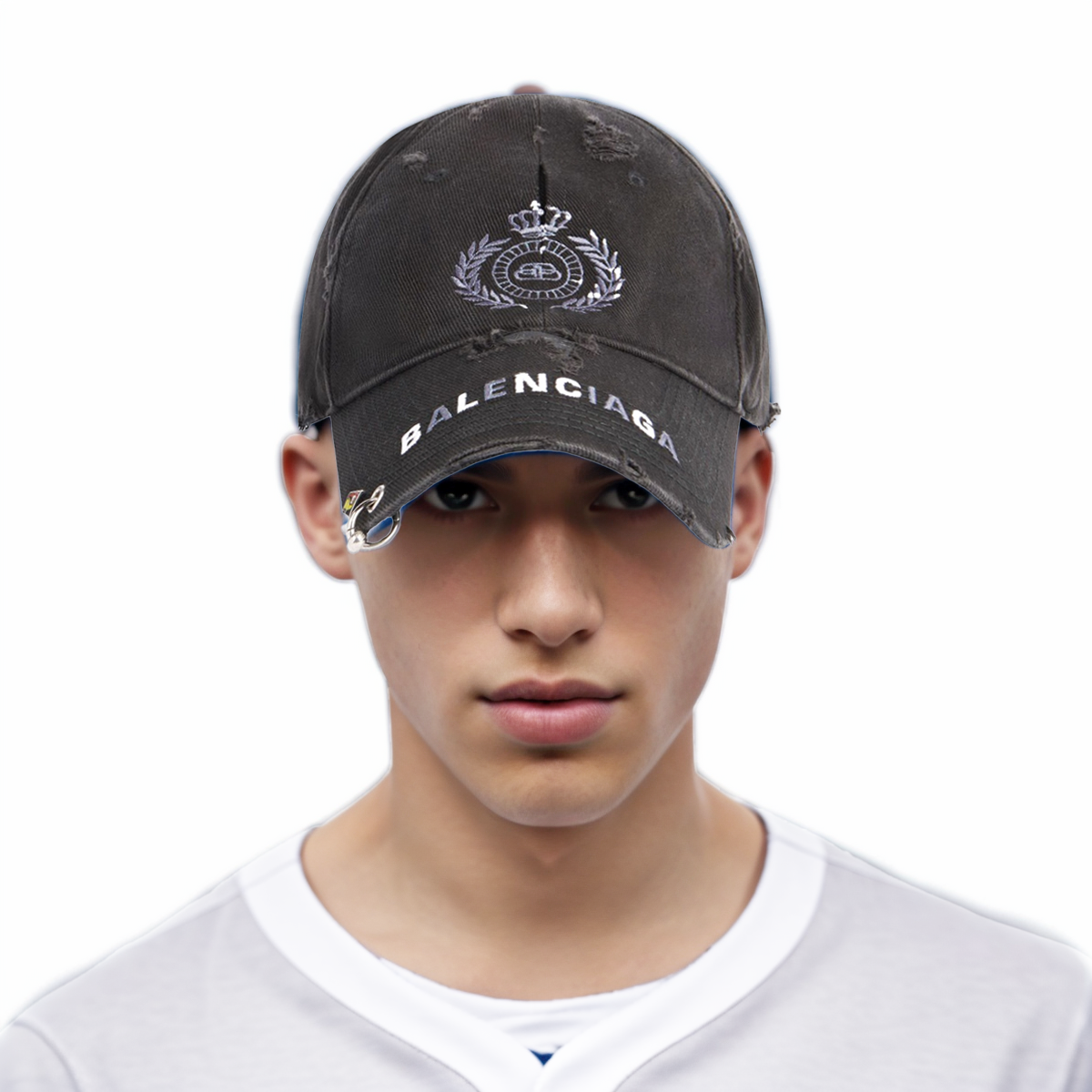 Balenciaga Black Cotton Embroidered Logo Baseball Cap. 661887410B21077 圖 4