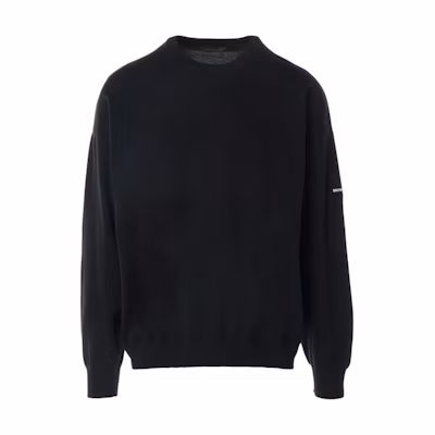 Balenciaga Black Crewneck Long-Sleeve Sweatshirt Regular Fit 788595T33151000