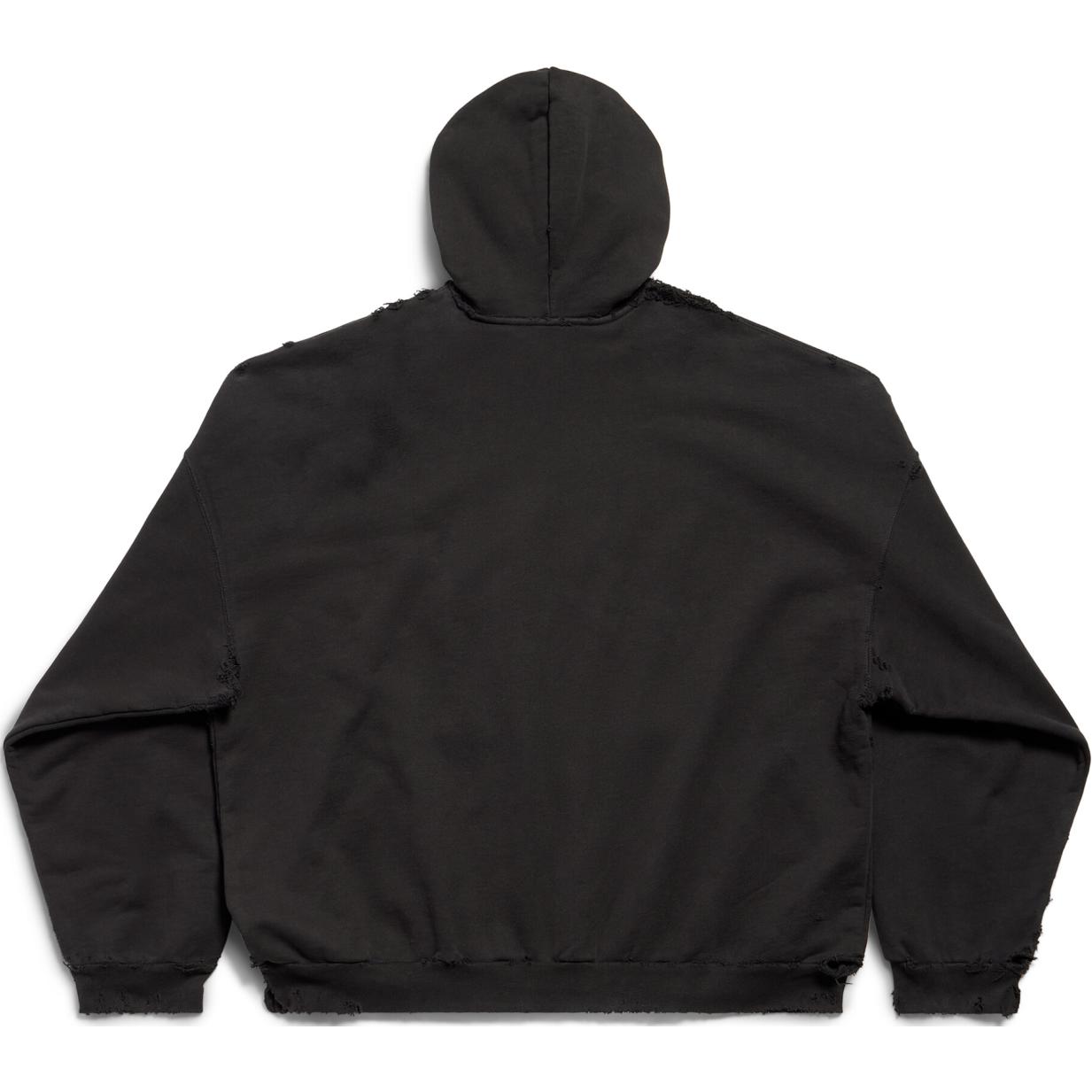 Balenciaga Black Crystal Logo Hoodie Unisex Oversized Fit Long Sleeve Sweatshirt 739024TQVL11083 圖 3