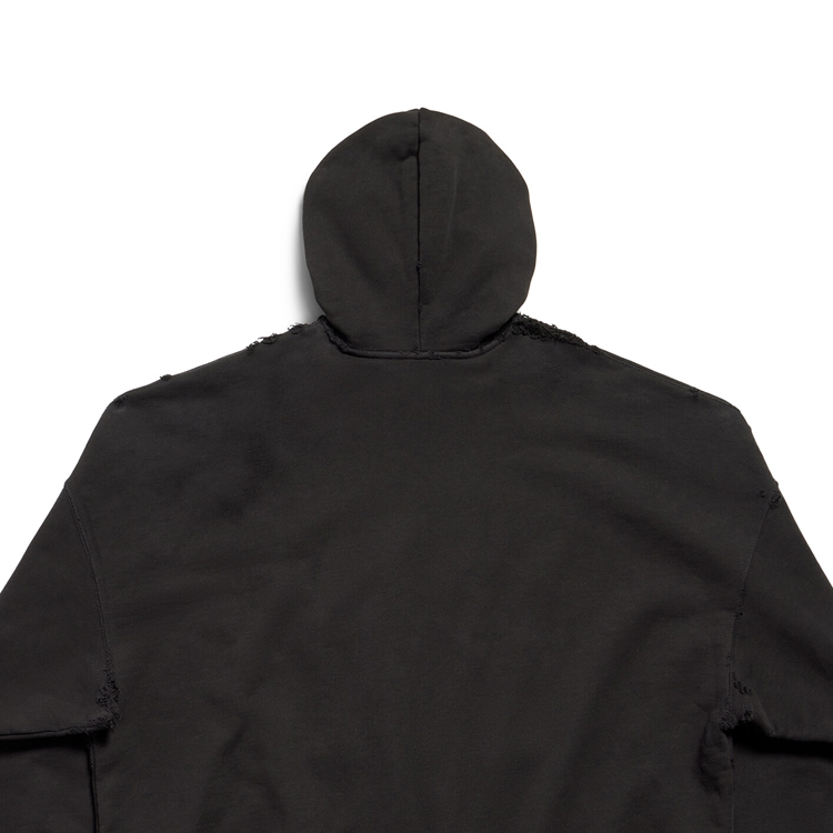 Balenciaga Black Crystal Logo Hoodie Unisex Oversized Fit Long Sleeve Sweatshirt 739024TQVL11083 圖 7