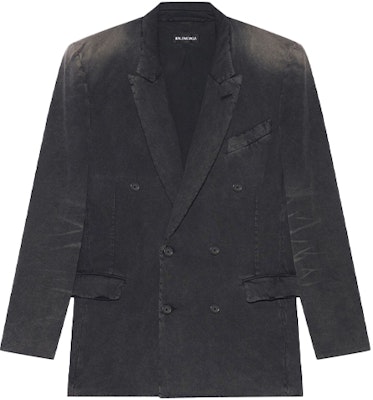 バレンシアガ ブラック ダブルブレスト カジュアル ブレザー レギュラーフィット 662390TAV041000 Buy バレンシアガ ブラック ダブルブレスト カジュアル ブレザー レギュラーフィット 662390TAV041000