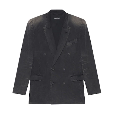 Balenciaga Black Double-Breasted Casual Blazer Regular Fit 662390TAV041000