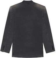 Lookbook 巴黎世家黑色雙排扣休閒西裝外套標準版型 662390TAV041000