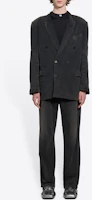 Shop 巴黎世家黑色雙排扣休閒西裝外套標準版型 662390TAV041000