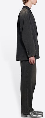 バレンシアガ ブラック ダブルブレスト カジュアル ブレザー レギュラーフィット 662390TAV041000 Details for バレンシアガ ブラック ダブルブレスト カジュアル ブレザー レギュラーフィット 662390TAV041000