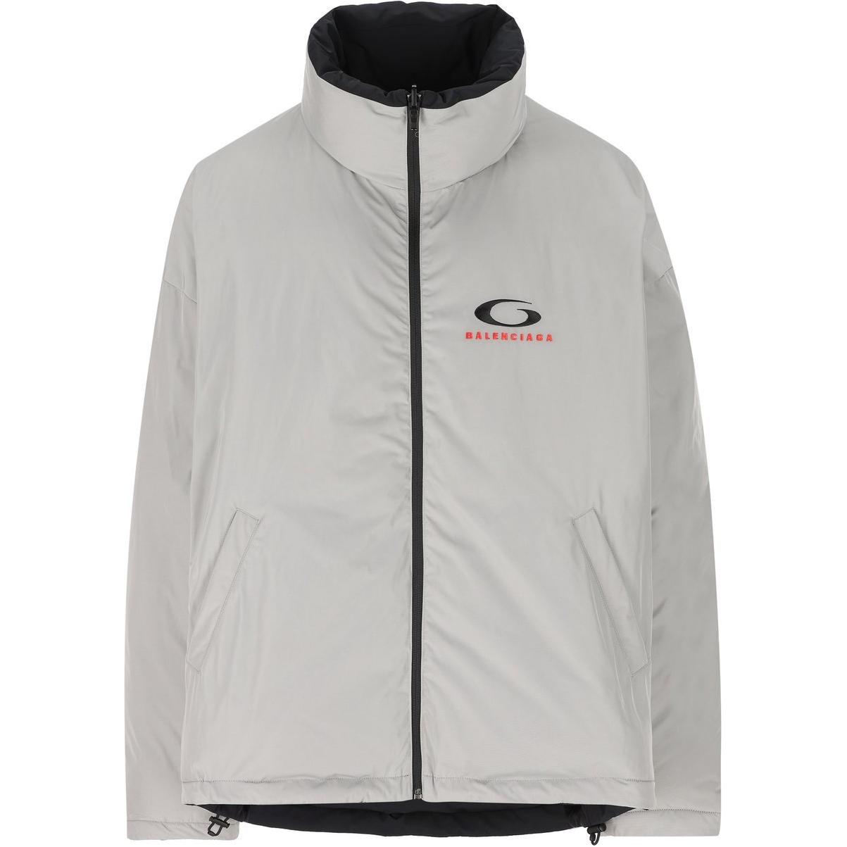 Shop 巴黎世家黑色双面字母印花拉链夹克 808811TRO181000