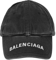 Balenciaga Black Embroidered Logo Cotton Baseball Cap Unisex Couple Style 617160-4A2B4-1077 Balenciaga Black Embroidered Logo Cotton Baseball Cap Unisex Couple Style 617160-4A2B4-1077