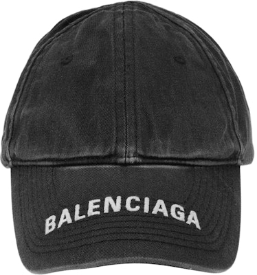 Balenciaga Black Embroidered Logo Cotton Baseball Cap Unisex Couple Style 617160-4A2B4-1077 Order Balenciaga Black Embroidered Logo Cotton Baseball Cap Unisex Couple Style 617160-4A2B4-1077