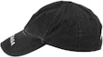 Shop Balenciaga Black Embroidered Logo Cotton Baseball Cap Unisex Couple Style 617160-4A2B4-1077