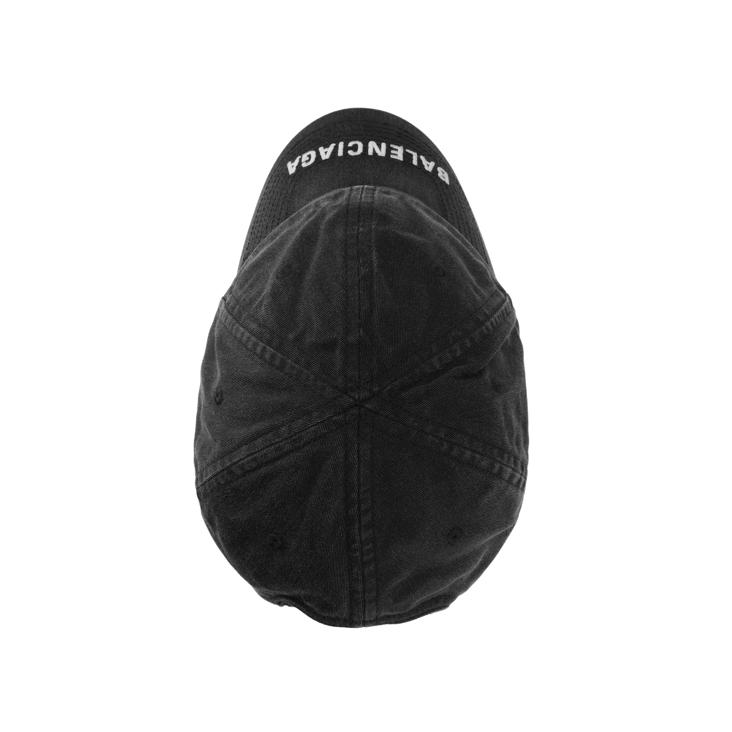 Details for Balenciaga Black Embroidered Logo Cotton Baseball Cap Unisex Couple Style 617160-4A2B4-1077