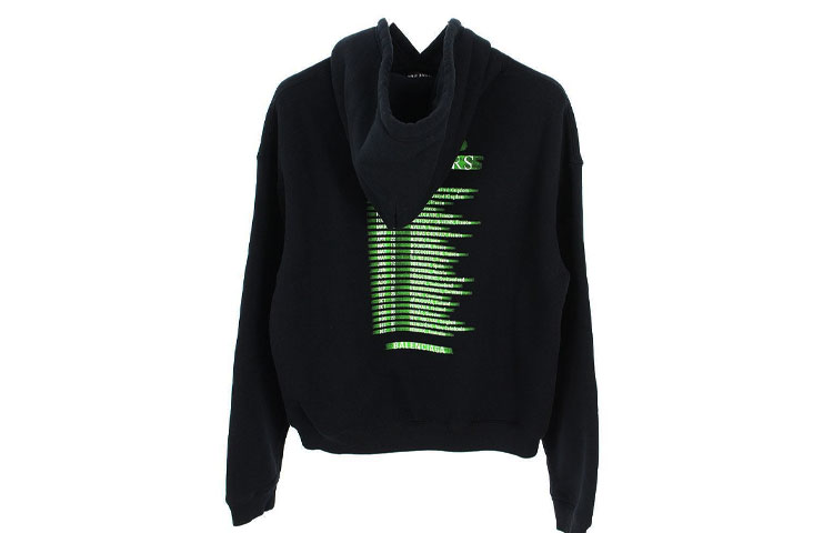 Lookbook バレンシアガ ブラック グラフィック レタープリント ユニセックス 長袖スウェットシャツ 556136TDV151000