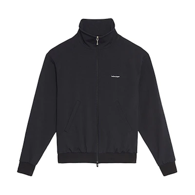 Balenciaga Black High-Collar Casual Track Jacket 567921TTK211000