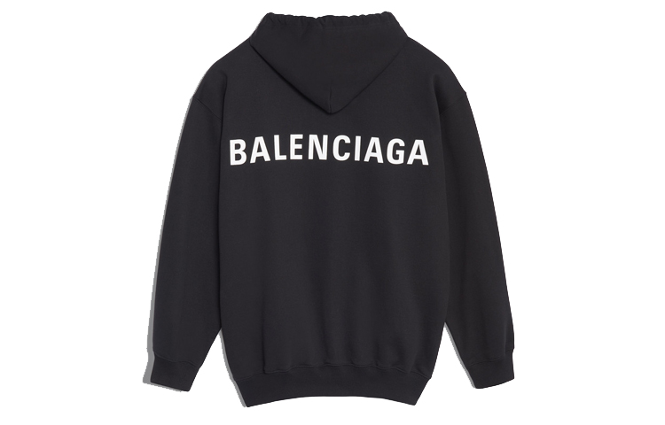 Balenciaga Black Hoodie with Large Logo Print on Back 556143TAV371000