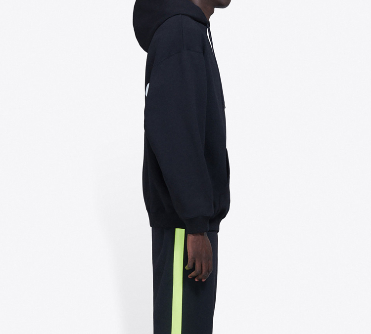 Details for Balenciaga Black Hoodie with Large Logo Print on Back 556143TAV371000