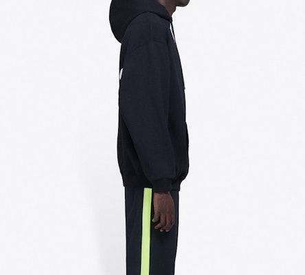 Balenciaga Black Hoodie with Large Logo Print on Back 556143TAV371000 Details for Balenciaga Black Hoodie with Large Logo Print on Back 556143TAV371000