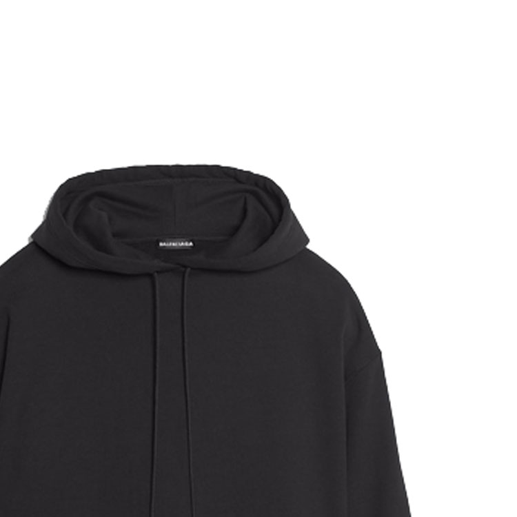 Sizing Balenciaga Black Hoodie with Large Logo Print on Back 556143TAV371000