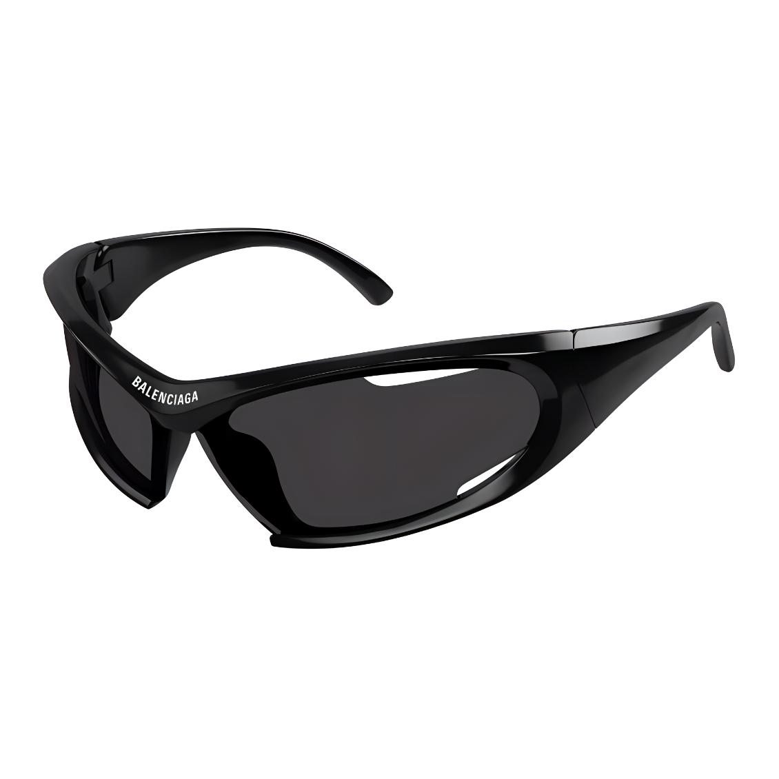 Balenciaga Black Irregular Injected Frame Sunglasses Unisex Couple Style. BB0318S001