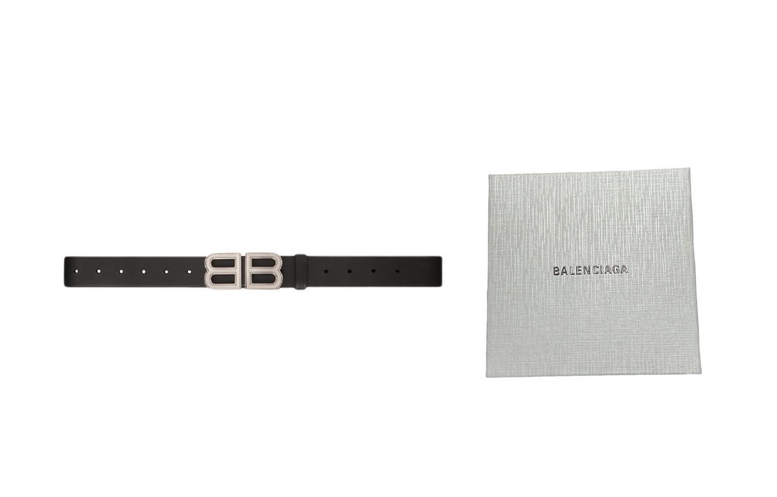 Shop Balenciaga Black Leather Belt with Logo Design, Unisex, 3.3cm Wide. 6741711CH0B1000