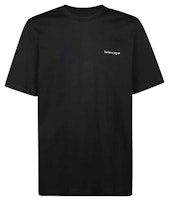 Balenciaga Black Letter Logo Classic T-Shirt 556150TYK281000 Balenciaga Black Letter Logo Classic T-Shirt 556150TYK281000