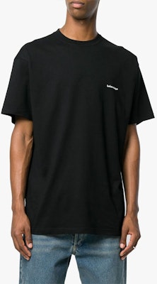 발렌시아가 블랙 레터 로고 클래식 티셔츠 556150TYK281000 Details for 발렌시아가 블랙 레터 로고 클래식 티셔츠 556150TYK281000