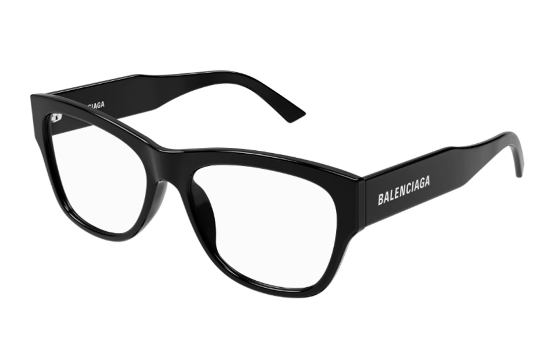 Order Balenciaga Bingkai Optik Unisex Logo Hitam Bentuk Unik Acetate. BB0309O001