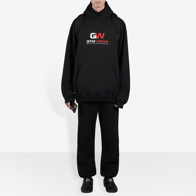 Balenciaga Black Letter Print Classic Oversized Hoodie 620973TIVD41000 圖 6