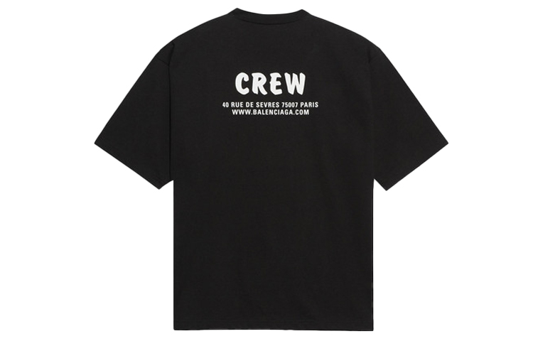 Lookbook 巴黎世家黑色字母印花圆领T恤 620969TIV741070