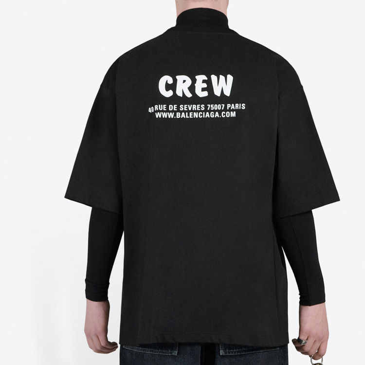 Purchase 巴黎世家黑色字母印花圆领T恤 620969TIV741070