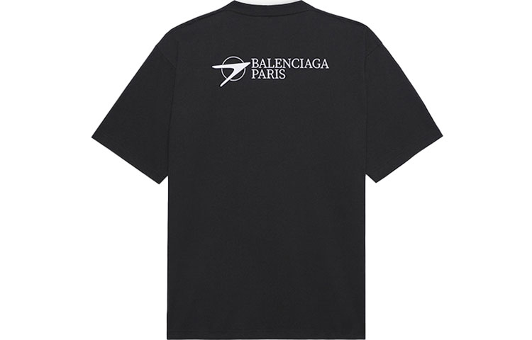 Balenciaga Black Letter Print Crewneck T-Shirt 641675TKV861070 圖 3
