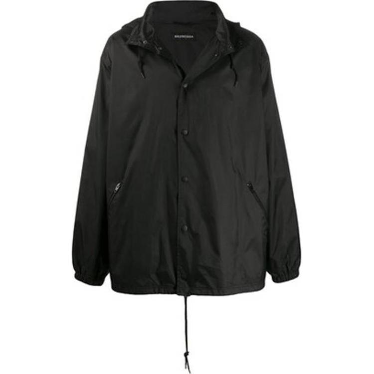 Balenciaga Black Letter Print Loose Fit Long-Sleeve Jacket 596462TYD361000