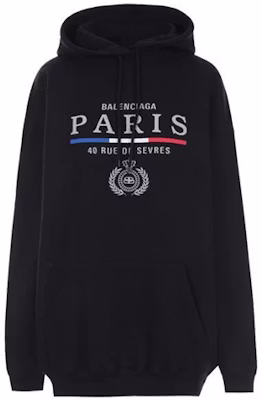 巴黎世家黑色字母印花长袖套头衫卫衣. 570811TGV681000 Buy 巴黎世家黑色字母印花长袖套头衫卫衣. 570811TGV681000