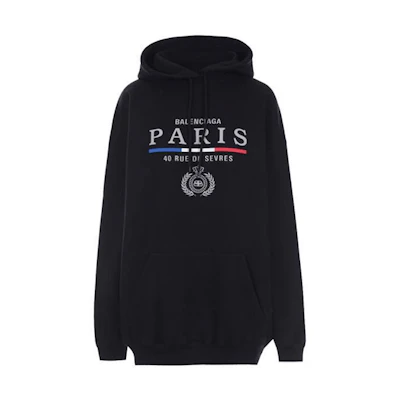 Balenciaga Black Letter Print Pullover Long Sleeve Sweatshirt. 570811TGV681000