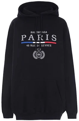 巴黎世家黑色字母印花长袖套头衫卫衣. 570811TGV681000 Order 巴黎世家黑色字母印花长袖套头衫卫衣. 570811TGV681000