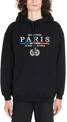 巴黎世家黑色字母印花长袖套头衫卫衣. 570811TGV681000 Lookbook 巴黎世家黑色字母印花长袖套头衫卫衣. 570811TGV681000