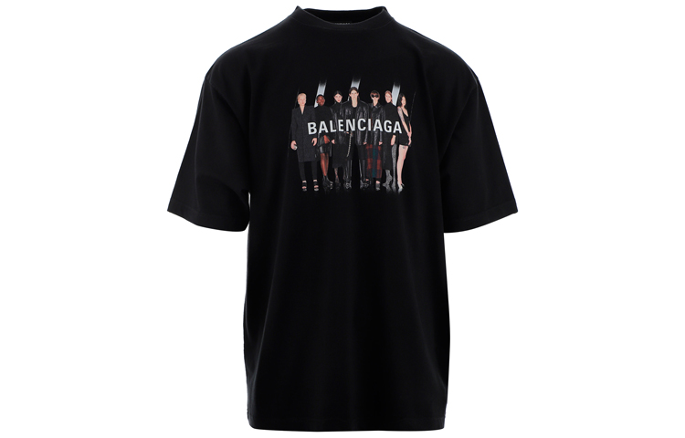 Balenciaga Black Logo Graphic Relaxed Fit Crewneck T-Shirt 620969TIVA11000 圖 2