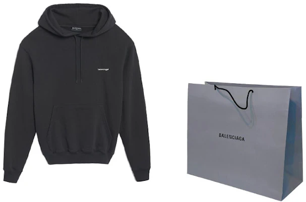 巴黎世家黑色宽松版徽标连帽衫 556145TYK271000 Lookbook 巴黎世家黑色宽松版徽标连帽衫 556145TYK271000