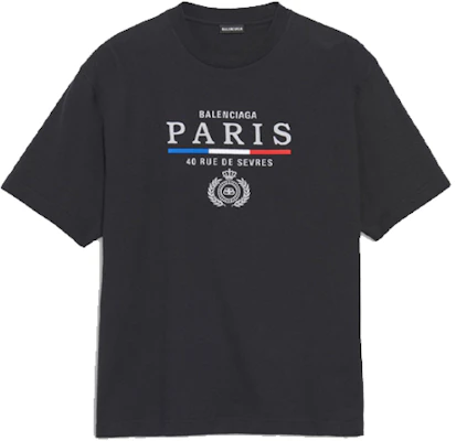 Camiseta Balenciaga Negra Logo Estampado Cuello Redondo Corte Regular. 594579TGV481000 Order Camiseta Balenciaga Negra Logo Estampado Cuello Redondo Corte Regular. 594579TGV481000
