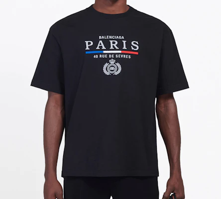 Camiseta Balenciaga Negra Logo Estampado Cuello Redondo Corte Regular. 594579TGV481000 Purchase Camiseta Balenciaga Negra Logo Estampado Cuello Redondo Corte Regular. 594579TGV481000
