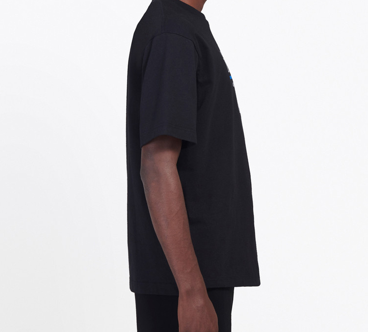 Balenciaga Black Logo Print Crewneck T-Shirt Regular Fit 594579TGV481000 圖 7